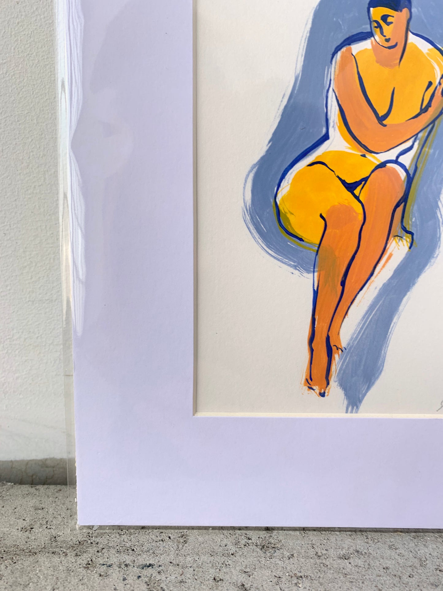 Figure in Blue and Orange