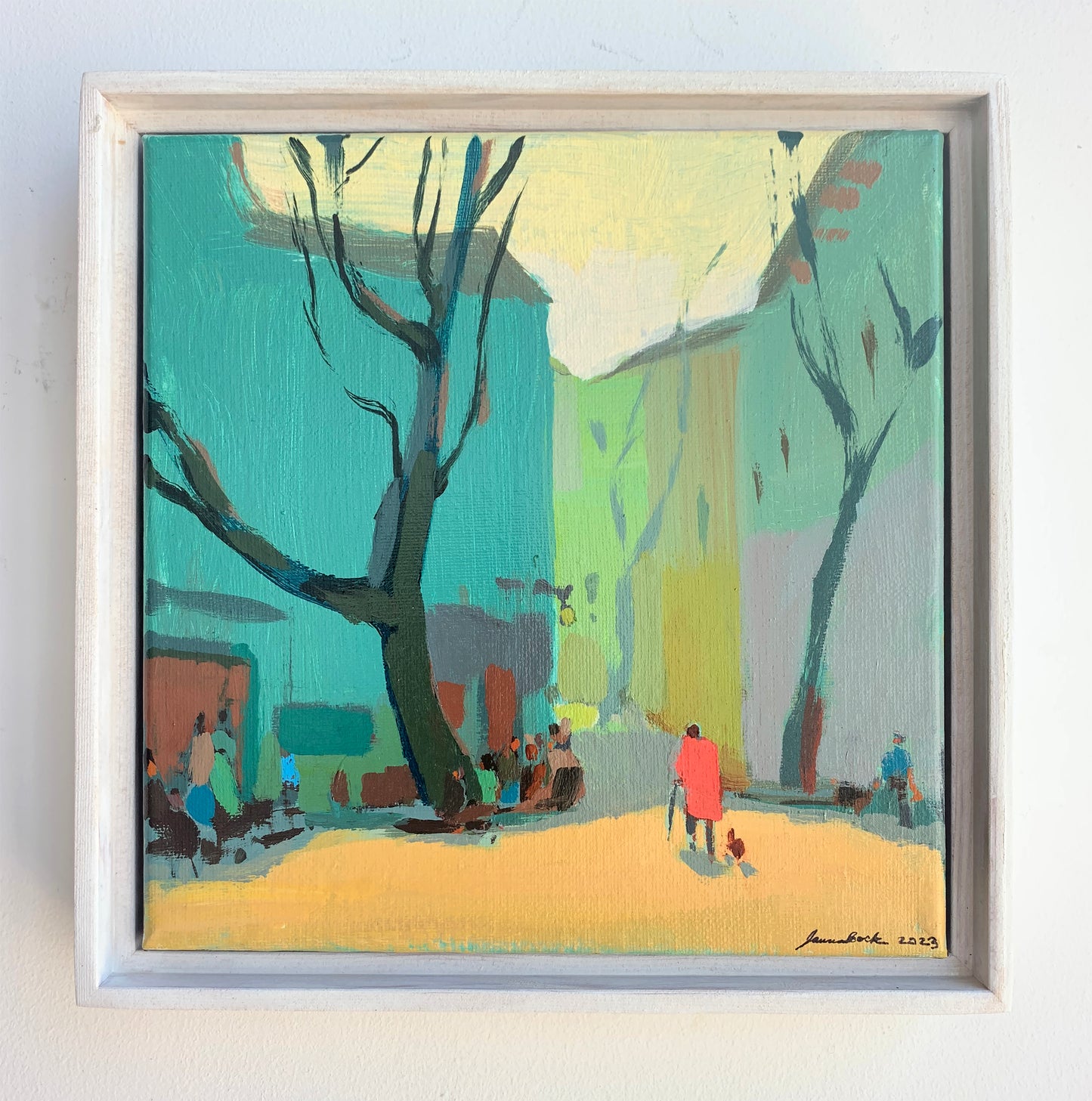 The Dog Walker in Green