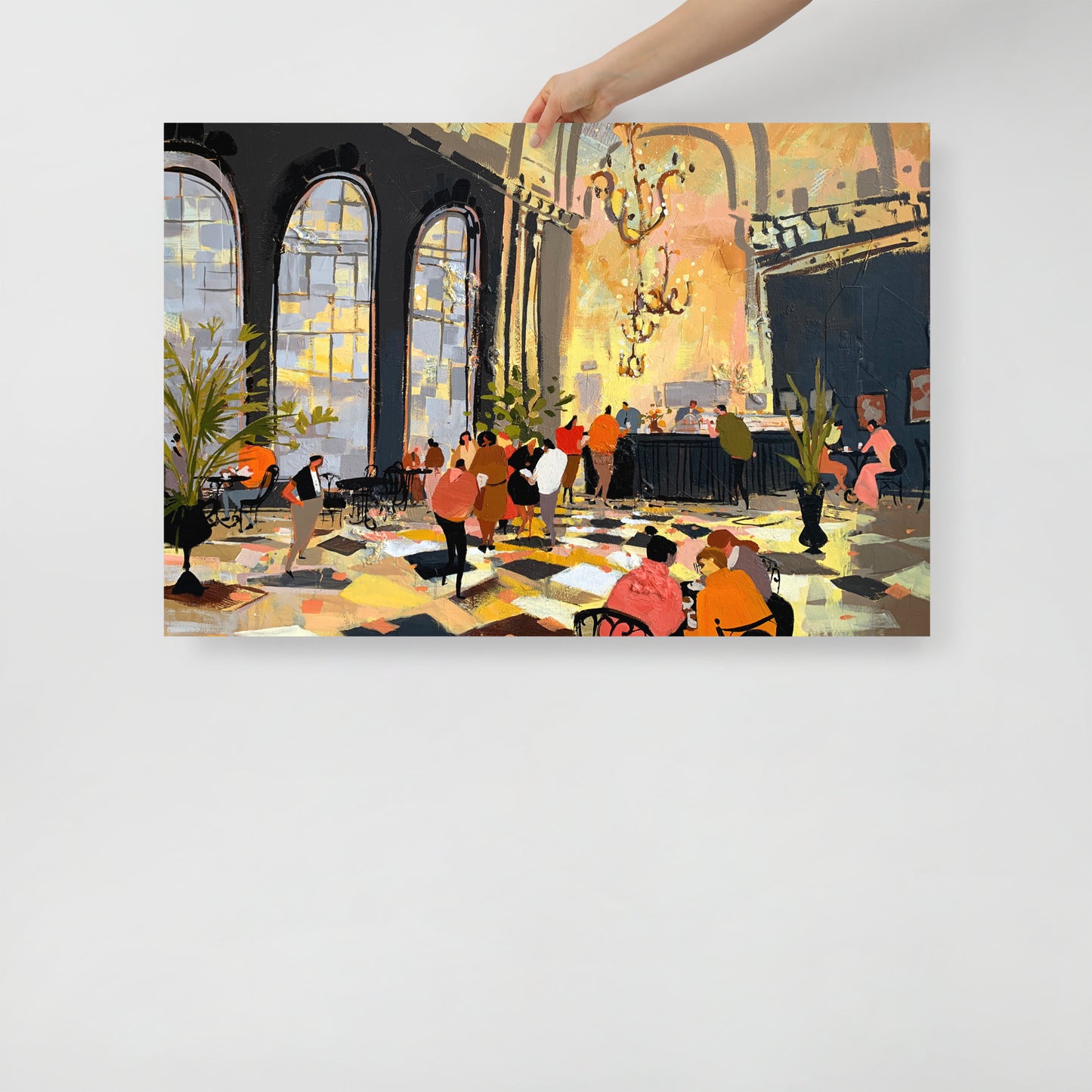 Chandeliers Over Coffee