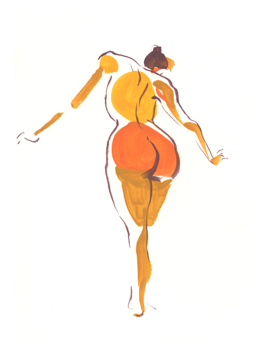 Figure On Balance in Orange