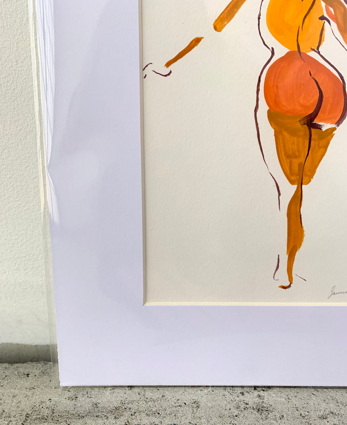 Figure On Balance in Orange