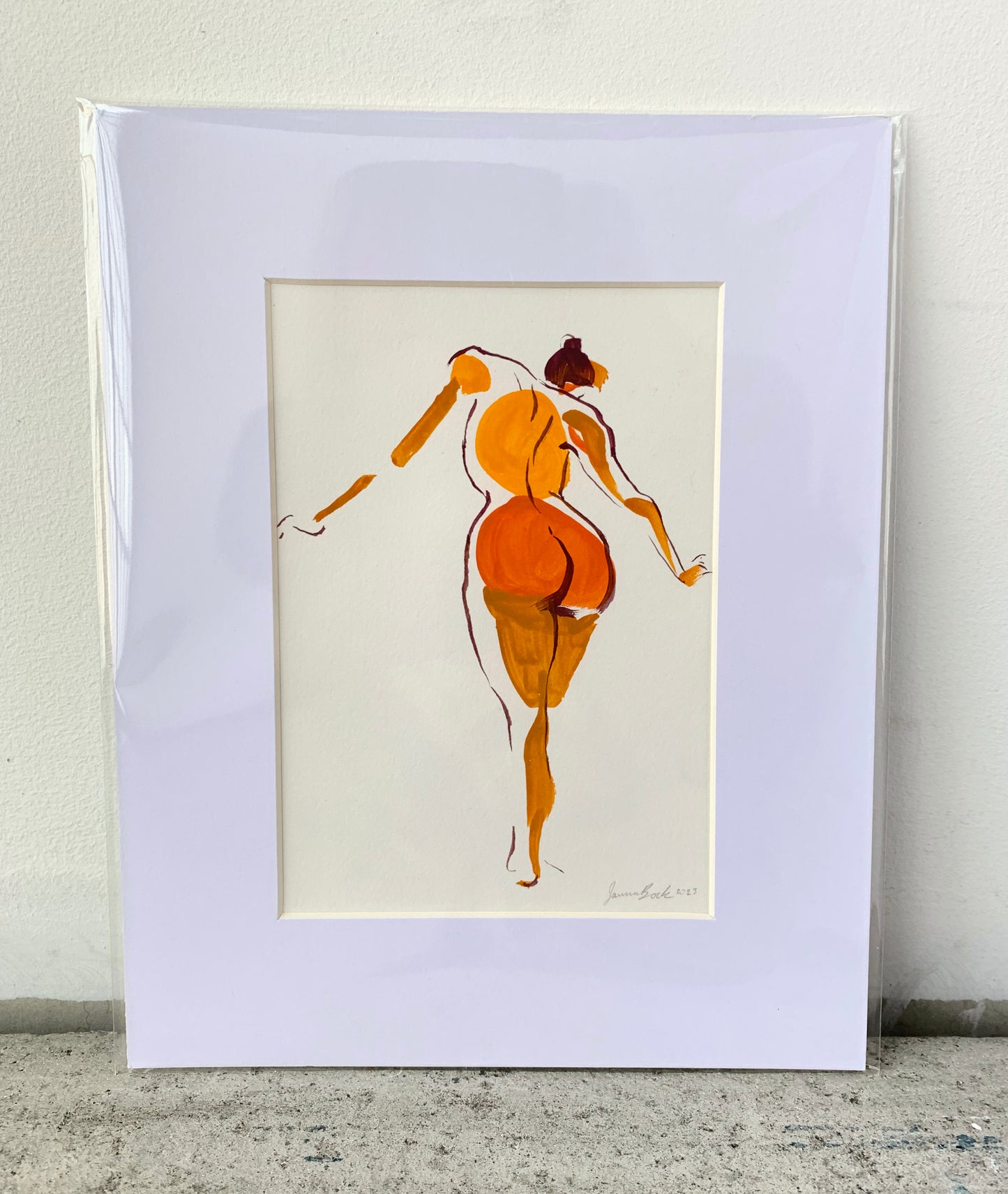 Figure On Balance in Orange