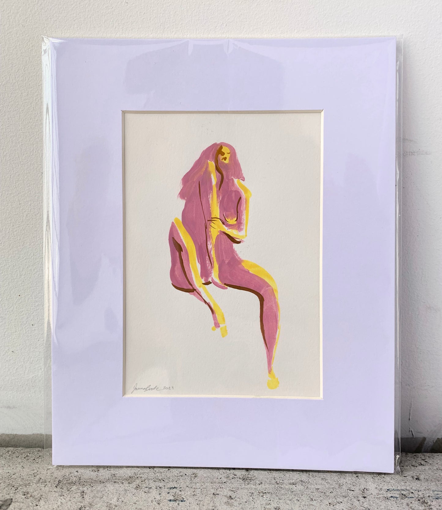 Sassy Sitting Figure in Pink